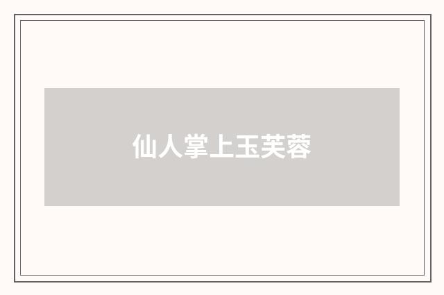 仙人掌上玉芙蓉