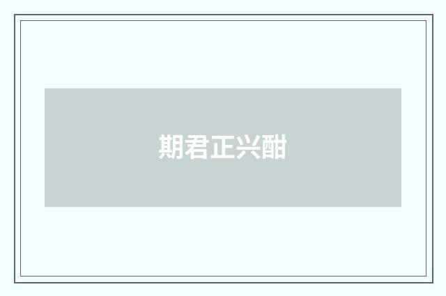 期君正兴酣