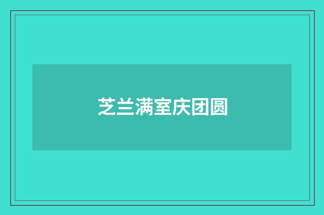 芝兰满室庆团圆