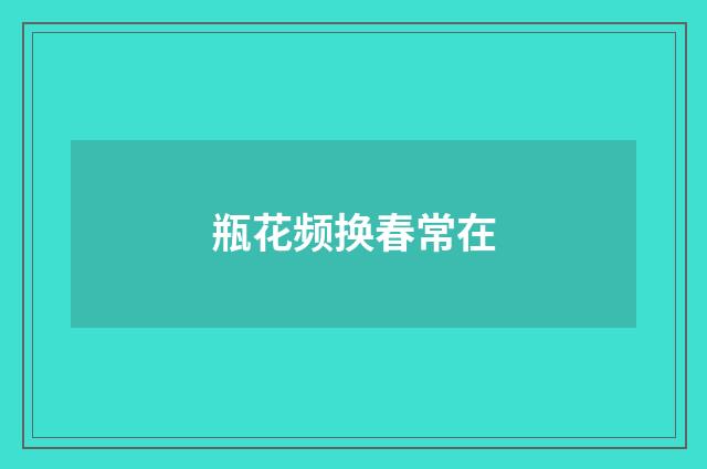 瓶花频换春常在