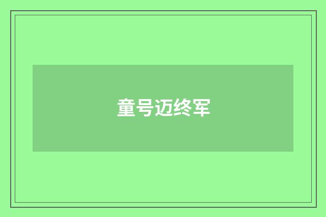 童号迈终军