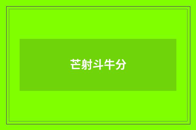 芒射斗牛分