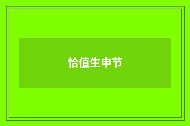 恰值生申节