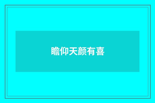 瞻仰天颜有喜
