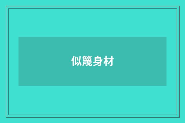 似篾身材