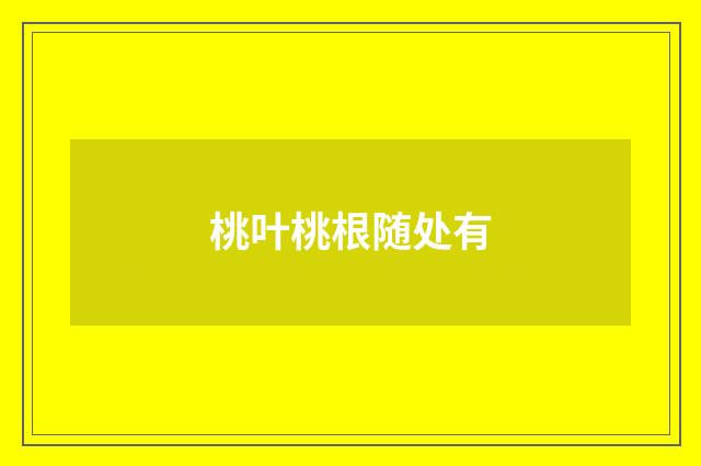 桃叶桃根随处有
