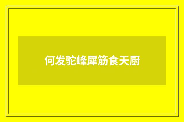 何发驼峰犀筋食天厨