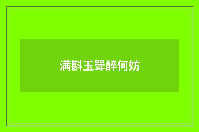 满斟玉斝醉何妨