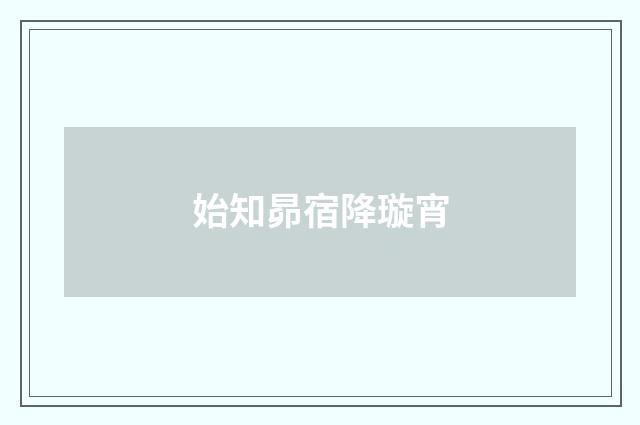 始知昴宿降璇宵