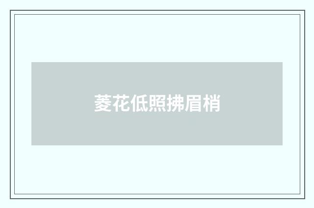 菱花低照拂眉梢