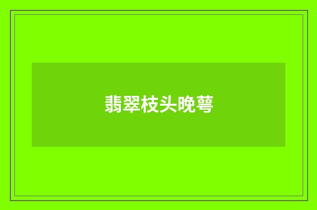 翡翠枝头晚萼
