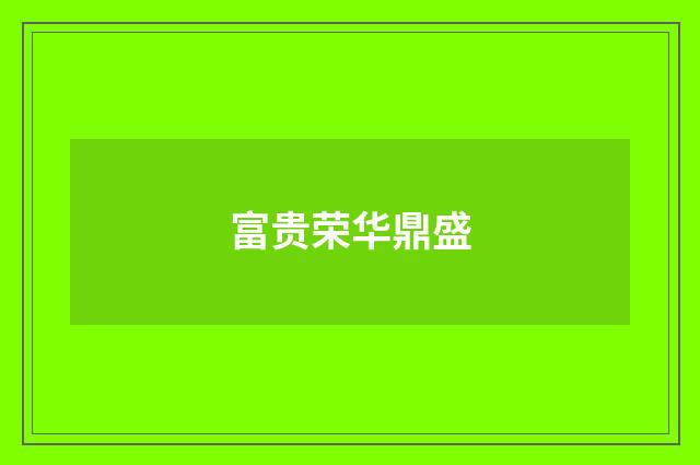 富贵荣华鼎盛