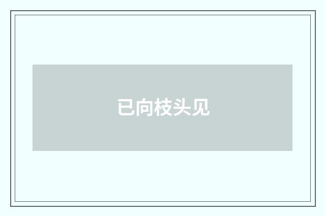 已向枝头见