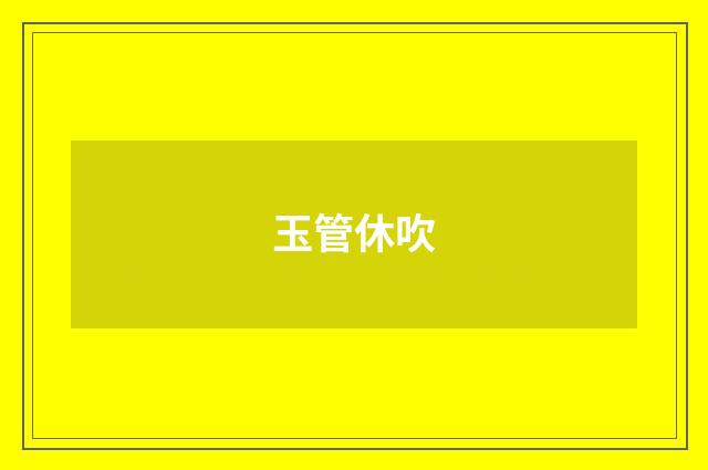玉管休吹