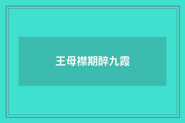 王母襟期醉九霞