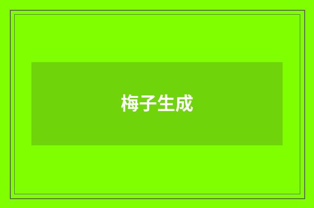 梅子生成
