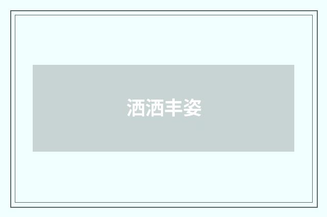 洒洒丰姿