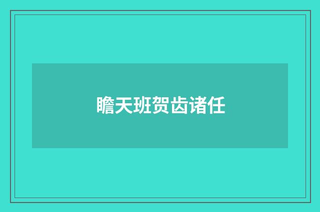 瞻天班贺齿诸任