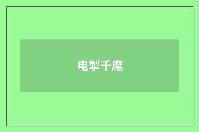 电掣千麾