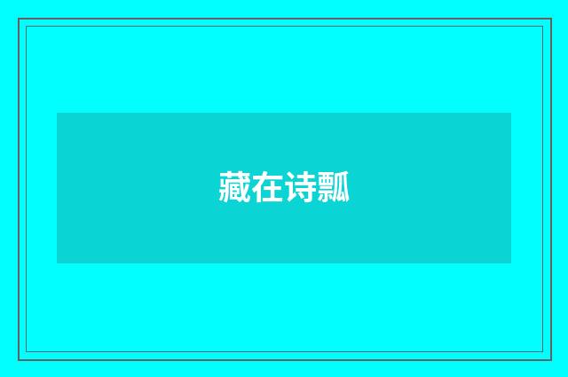 藏在诗瓢
