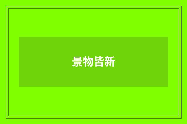 景物皆新