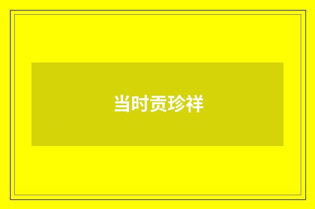 当时贡珍祥