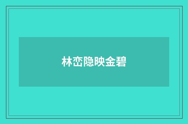 林峦隐映金碧