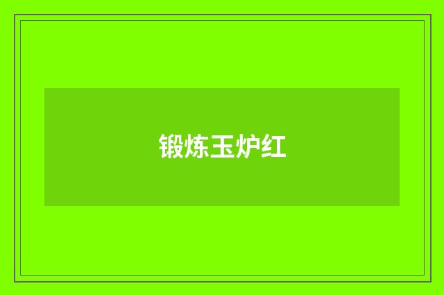 锻炼玉炉红