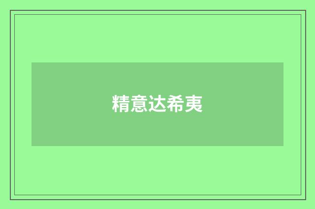 精意达希夷