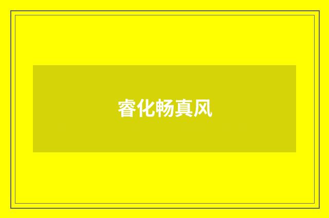 睿化畅真风