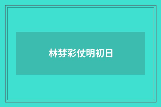 林棼彩仗明初日