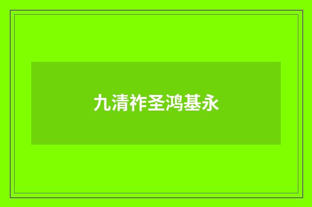 九清祚圣鸿基永
