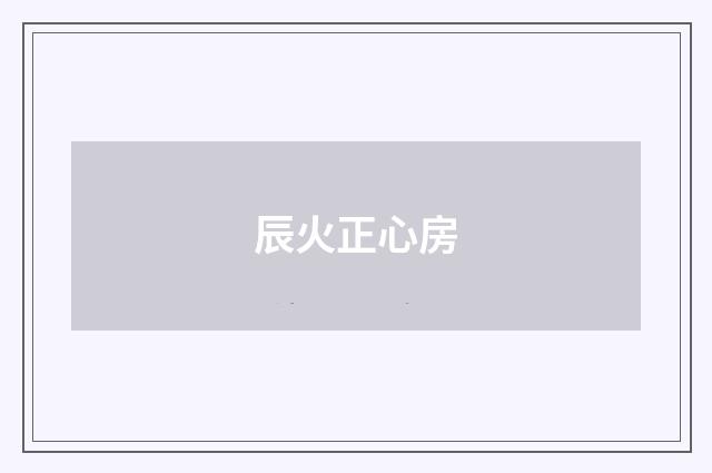 辰火正心房