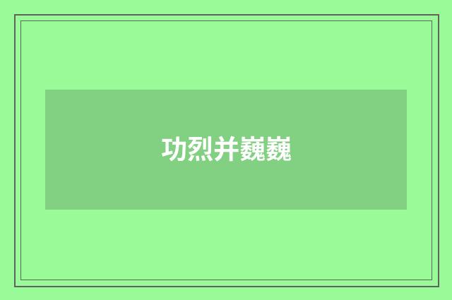 功烈并巍巍