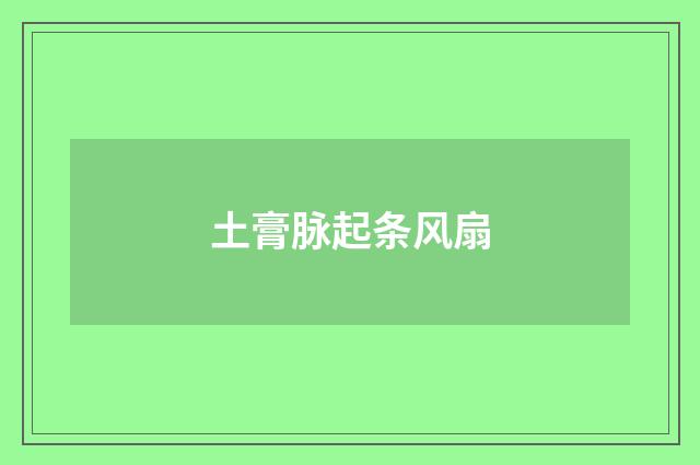 土膏脉起条风扇