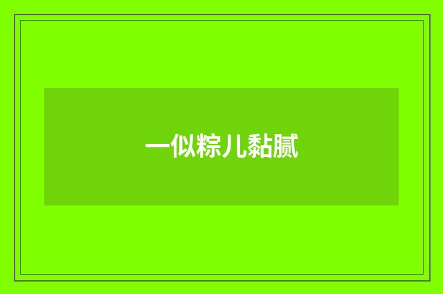 一似粽儿黏腻