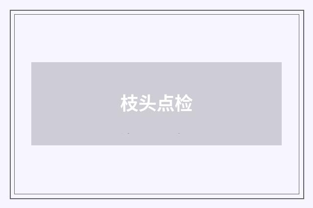 枝头点检