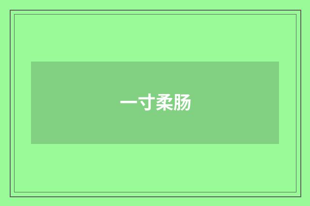一寸柔肠