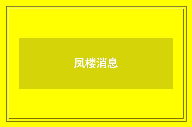 凤楼消息