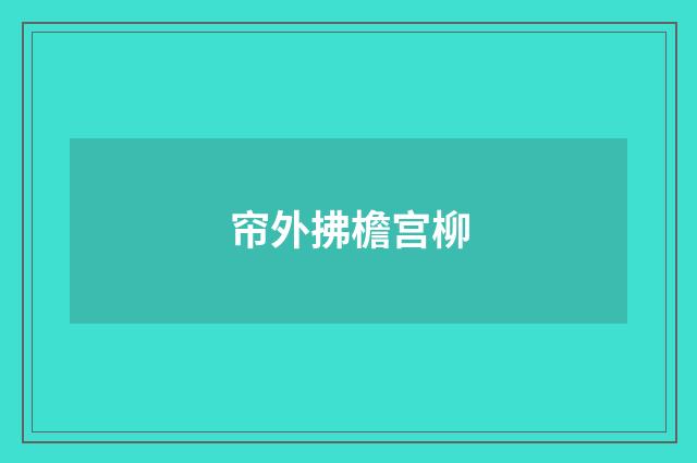 帘外拂檐宫柳