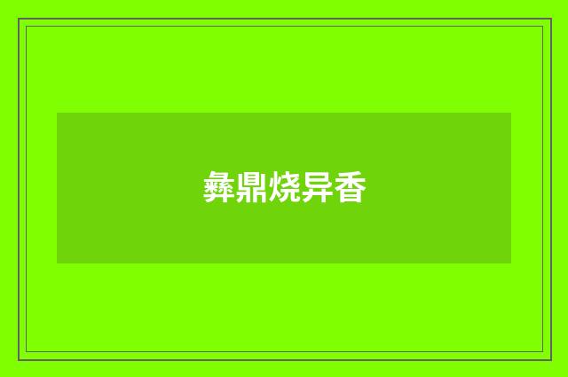 彝鼎烧异香