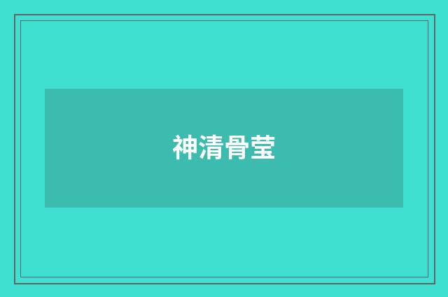 神清骨莹