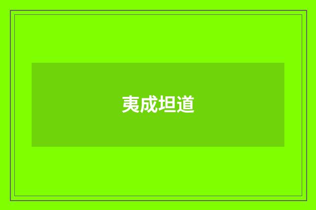 夷成坦道