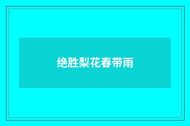 绝胜梨花春带雨