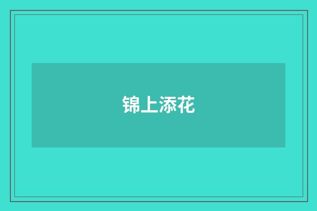 锦上添花