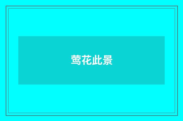 莺花此景