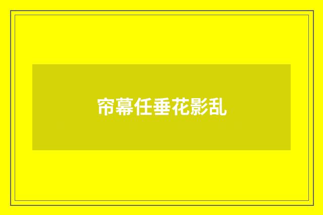 帘幕任垂花影乱