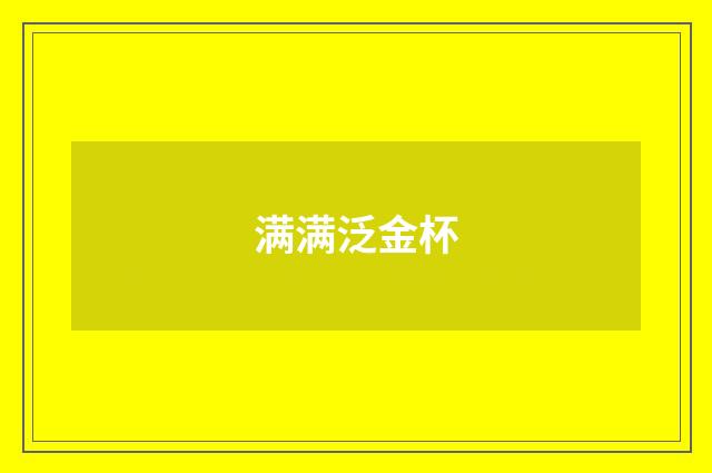 满满泛金杯