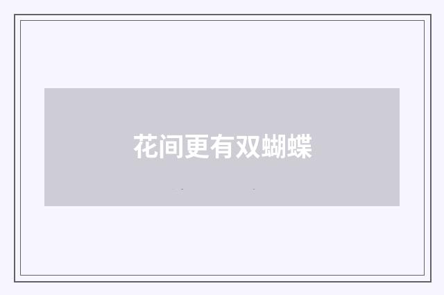 花间更有双蝴蝶
