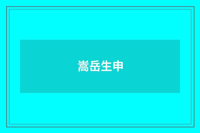 嵩岳生申